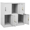 Stella Homewares Locker Cabinets 2 pcs Light Grey 90x45x92.5 cm Steel