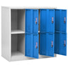 Stella Homewares Locker Cabinets 2 pcs Light Grey and Blue 90x45x92.5 cm Steel