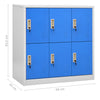 Stella Homewares Locker Cabinets 2 pcs Light Grey and Blue 90x45x92.5 cm Steel