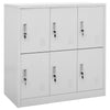 Stella Homewares Locker Cabinets 5 pcs Light Grey 90x45x92.5 cm Steel