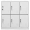 Stella Homewares Locker Cabinets 5 pcs Light Grey 90x45x92.5 cm Steel