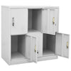 Stella Homewares Locker Cabinets 5 pcs Light Grey 90x45x92.5 cm Steel