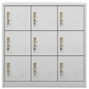 Stella Homewares Locker Cabinets 2 pcs Light Grey 90x45x92.5 cm Steel