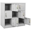 Stella Homewares Locker Cabinets 2 pcs Light Grey 90x45x92.5 cm Steel