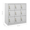 Stella Homewares Locker Cabinets 2 pcs Light Grey 90x45x92.5 cm Steel