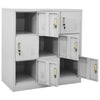 Stella Homewares Locker Cabinets 5 pcs Light Grey 90x45x92.5 cm Steel