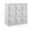 Stella Homewares Locker Cabinets 5 pcs Light Grey 90x45x92.5 cm Steel