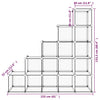 Stella Homewares Storage Cube Organiser with 15 Cubes Black PP