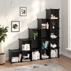 Stella Homewares Storage Cube Organiser with 15 Cubes Black PP