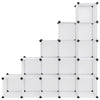 Stella Homewares Storage Cube Organiser with 15 Cubes Transparent PP