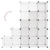 Stella Homewares Storage Cube Organiser with 15 Cubes Transparent PP