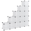 Stella Homewares Storage Cube Organiser with 15 Cubes and Doors Transparent PP