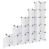 Stella Homewares Storage Cube Organiser with 15 Cubes and Doors Transparent PP