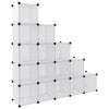 Stella Homewares Storage Cube Organiser with 15 Cubes and Doors Transparent PP