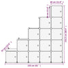 Stella Homewares Storage Cube Organiser with 15 Cubes and Doors Transparent PP