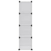 Stella Homewares Storage Cube Organiser with 12 Cubes and Doors Transparent PP