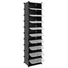 Stella Homewares Shoe Rack Black 44x32x174 cm PP