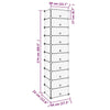 Stella Homewares Shoe Rack Transparent 44x32x174 cm PP