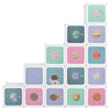 Stella Homewares Cube Storage Cabinet for Kids with 15 Cubes White PP