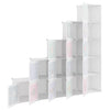 Stella Homewares Cube Storage Cabinet for Kids with 15 Cubes White PP