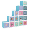 Stella Homewares Cube Storage Cabinet for Kids with 15 Cubes Blue PP