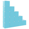 Stella Homewares Cube Storage Cabinet for Kids with 15 Cubes Blue PP
