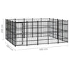Stella Homewares Outdoor Dog Kennel Steel 18.43 m²