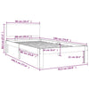 Stella Homewares Bed Frame without Mattress White 90x190 cm
