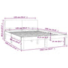 Stella Homewares Bed Frame without Mattress White 135x190 cm