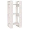 Stella Homewares Book Cabinet/Room Divider White 41x35x91 cm Solid Wood Pine