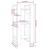 Stella Homewares Book Cabinet/Room Divider White 41x35x91 cm Solid Wood Pine
