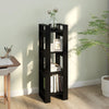 Stella Homewares Book Cabinet/Room Divider Black 41x35x125 cm Solid Wood Pine