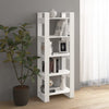 Stella Homewares Book Cabinet/Room Divider White 60x35x160 cm Solid Wood