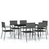 Stella Homewares 7 Piece Garden Dining Set Grey