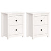 Stella Homewares Bedside Cabinets 2 pcs White 50x35x61.5 cm Solid Wood Pine