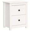 Stella Homewares Bedside Cabinets 2 pcs White 50x35x61.5 cm Solid Wood Pine