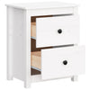 Stella Homewares Bedside Cabinets 2 pcs White 50x35x61.5 cm Solid Wood Pine