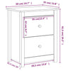 Stella Homewares Bedside Cabinets 2 pcs White 50x35x61.5 cm Solid Wood Pine