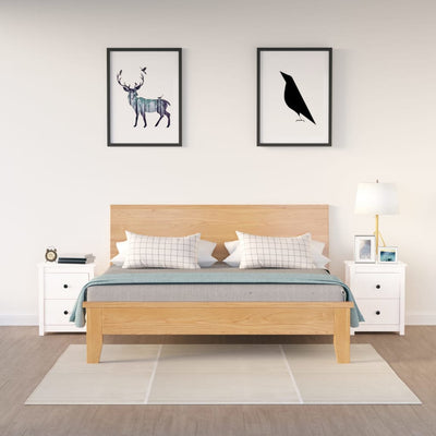 Stella Homewares Bedside Cabinets 2 pcs White 50x35x61.5 cm Solid Wood Pine