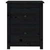 Stella Homewares Bedside Cabinets 2 pcs Black 50x35x61.5 cm Solid Wood Pine