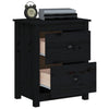 Stella Homewares Bedside Cabinets 2 pcs Black 50x35x61.5 cm Solid Wood Pine
