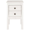 Stella Homewares Bedside Cabinet White 40x35x61.5 cm Solid Wood Pine