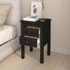 Stella Homewares Bedside Cabinets 2 pcs Black 40x35x61.5 cm Solid Wood Pine