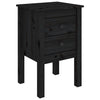 Stella Homewares Bedside Cabinets 2 pcs Black 40x35x61.5 cm Solid Wood Pine