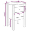 Stella Homewares Bedside Cabinets 2 pcs Black 40x35x61.5 cm Solid Wood Pine