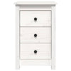 Stella Homewares Bedside Cabinet White 40x35x61.5 cm Solid Wood Pine