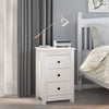 Stella Homewares Bedside Cabinet White 40x35x61.5 cm Solid Wood Pine
