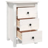 Stella Homewares Bedside Cabinets 2 pcs White 40x35x61.5 cm Solid Wood Pine