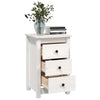 Stella Homewares Bedside Cabinets 2 pcs White 40x35x61.5 cm Solid Wood Pine