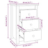 Stella Homewares Bedside Cabinets 2 pcs White 40x35x61.5 cm Solid Wood Pine